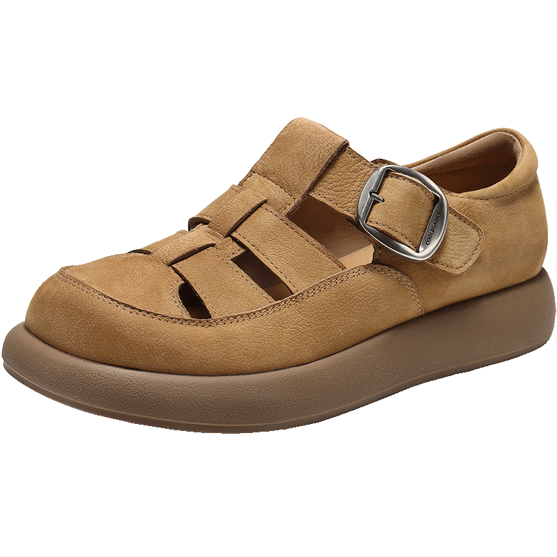 Belle Freedom Roman Sandals Women Summer 2026 Hollow Breathable Birkenstock JD040BK6 Brown Size 38