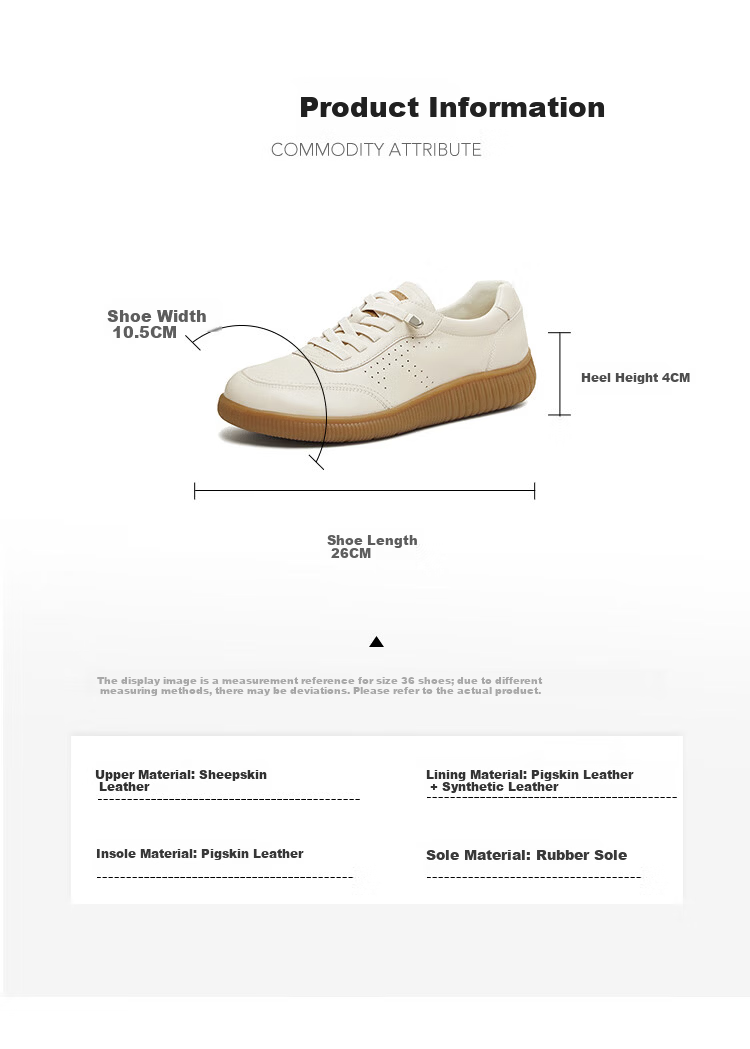 Tianmeiyi Women's Casual British Oxford Shoes 2026 Spring New Beige 37 4