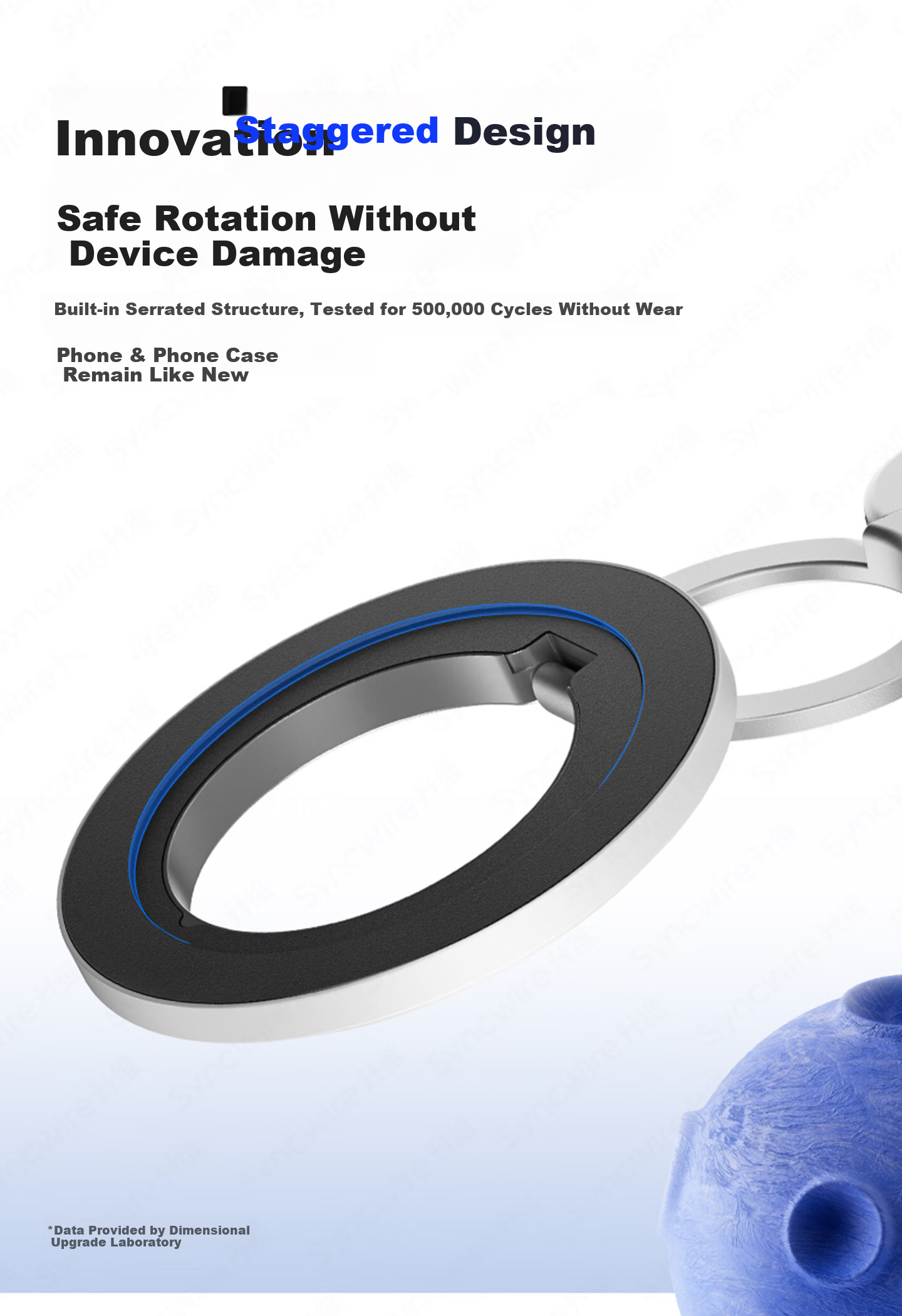 Dimensional Dual-Ring Phone Holder Pro Magnetic Ring Buckle Magsafe 360° Infinite Rotation Stress Relief Portable Adhesive for Apple Huawei Desktop Photography Tool 14