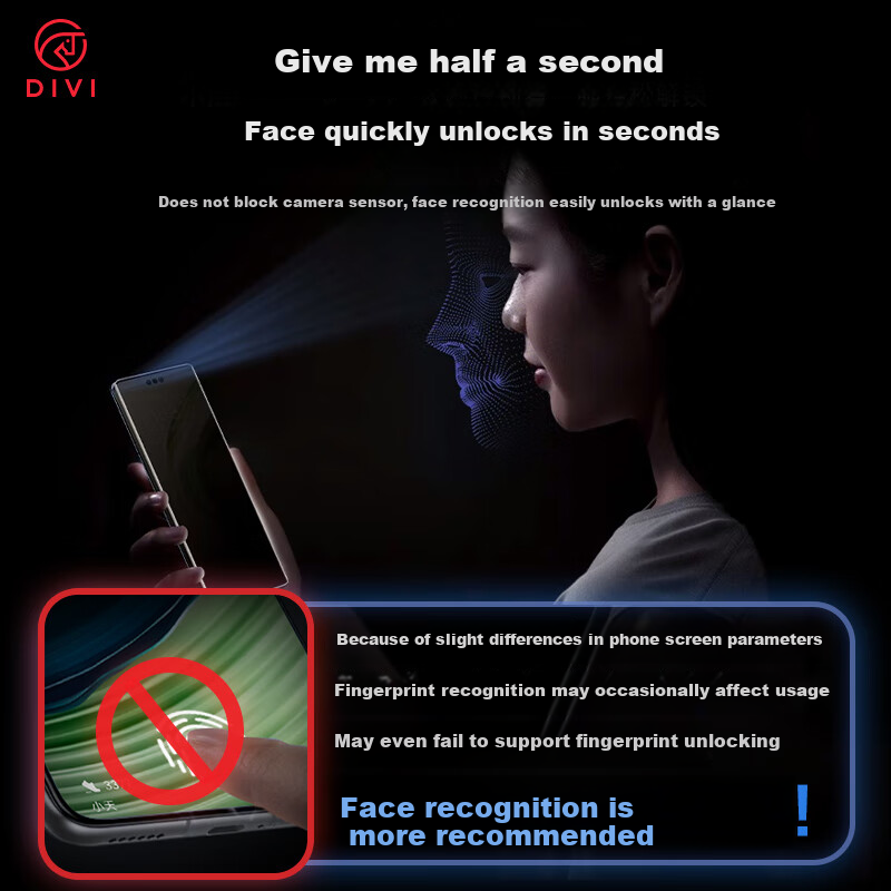 DIVI [One-Cover Instant Adhesion] Full Glue Privacy Screen Protector for Huawei Mate60 Pro/60 Pro+/RS Extraordinary Master Microcrystalline Anti-Fingerprint Non-Tempered Drop-Proof Dust-Free Case