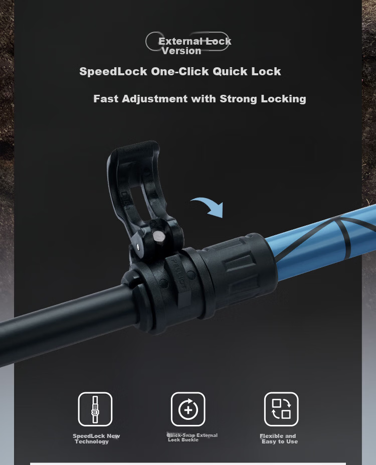 Pelliot Zhao Lusi Edition Lightweight Outdoor Hiking Pole Ultra-Light Carbon Fiber Telescopic Women's Trekking Stick 165036011 8