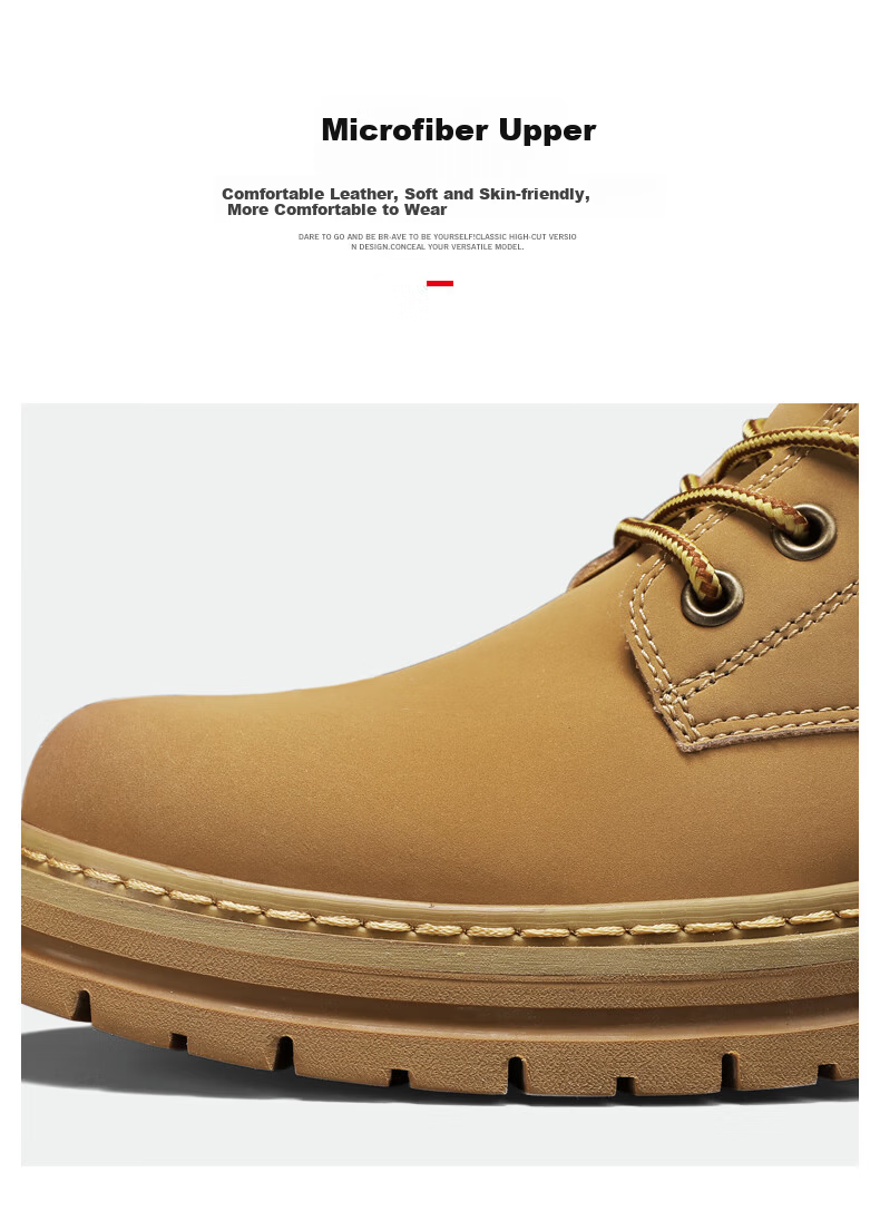 G.N.Shi Jia [Zhang Ruoyun Same Style] Men's Martin Boots Autumn Winter New Couple High-top Yellow Boots Outdoor Non-slip Work Shoes 20