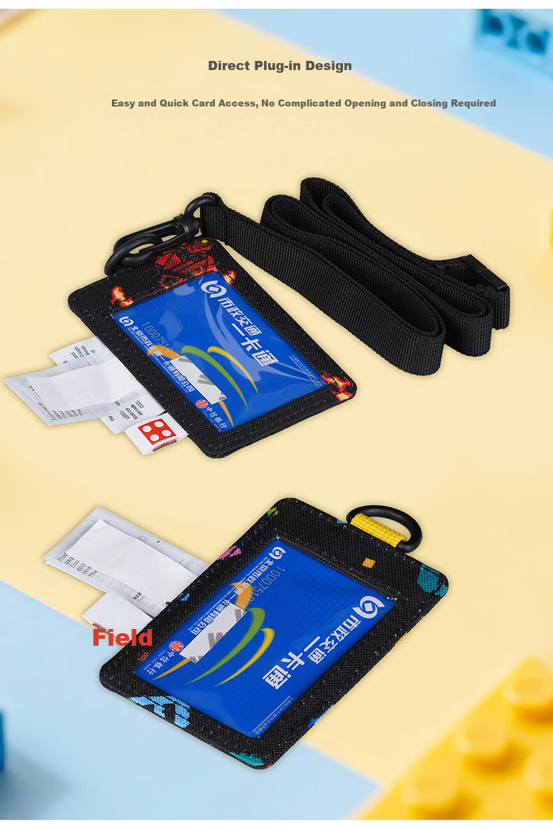 LEGO Card Holder Student Children's Bus Card Case Campus Meal Card Access Card with Lanyard Badge Ninjago Kai Black Red 20331 4