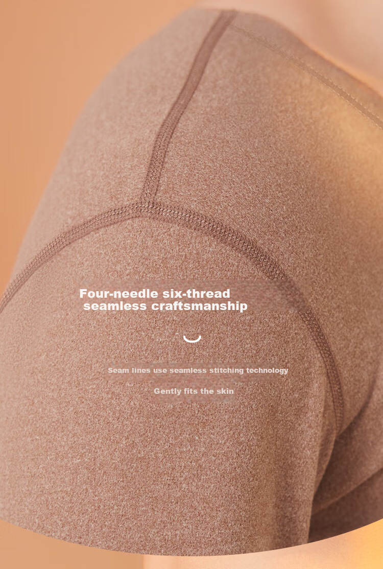 Hodo Home Antibacterial Thermal Underwear Women De Rong Seamless Customizable AB Side Autumn Shirt and Pants Double-Sided Brushed Thin Fleece Set 11