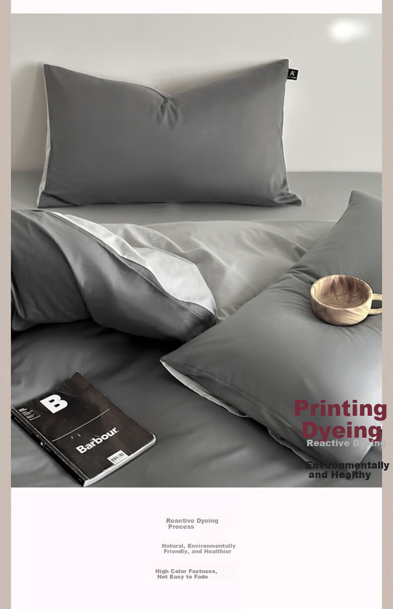 AVIVI Class A Double Washable Cotton Duvet Cover 110g Brushed Fabric Single Piece 200x230cm Speed Gray 4