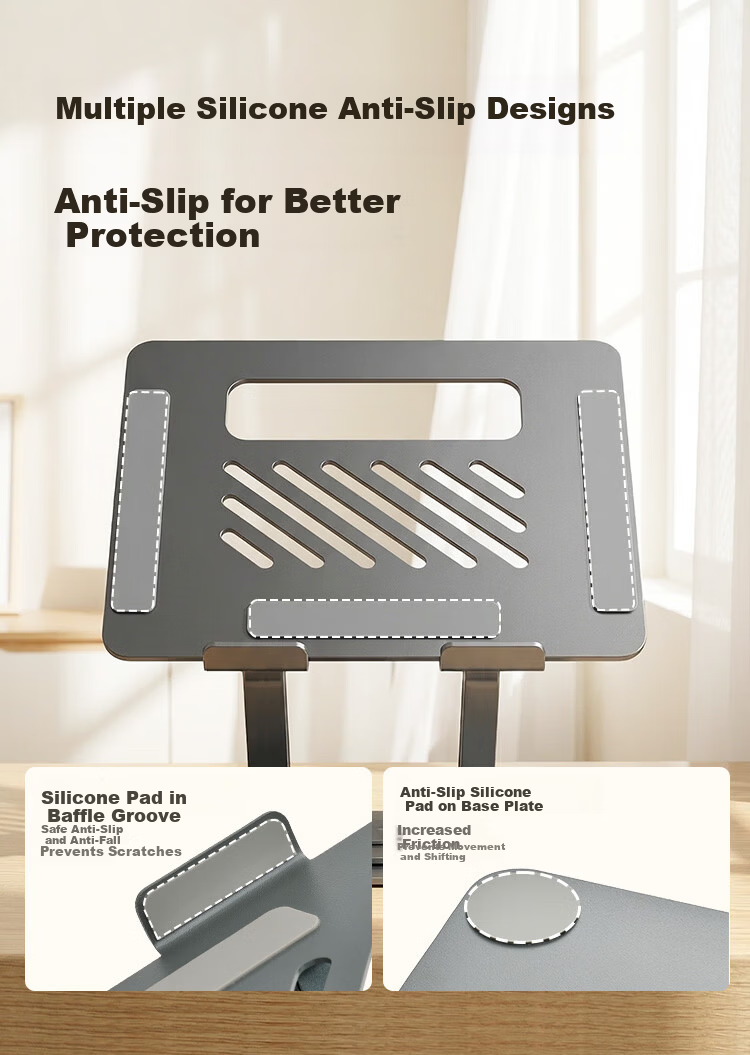 JD Jingzao Laptop Stand Tablet Cooler 360° Rotatable Stepless Adjustable Foldable Compatible with Apple Xiaomi Lenovo Legion Portable Floating Display Vertical Heightening Desk 8
