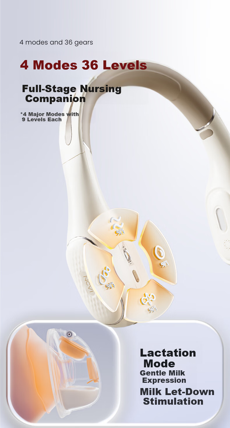 Xinbei Electric Breast Pump Hands-Free Pain-Free Fully Automatic Portable Neck-Hanging Double-Sided High Suction 8168-1 5