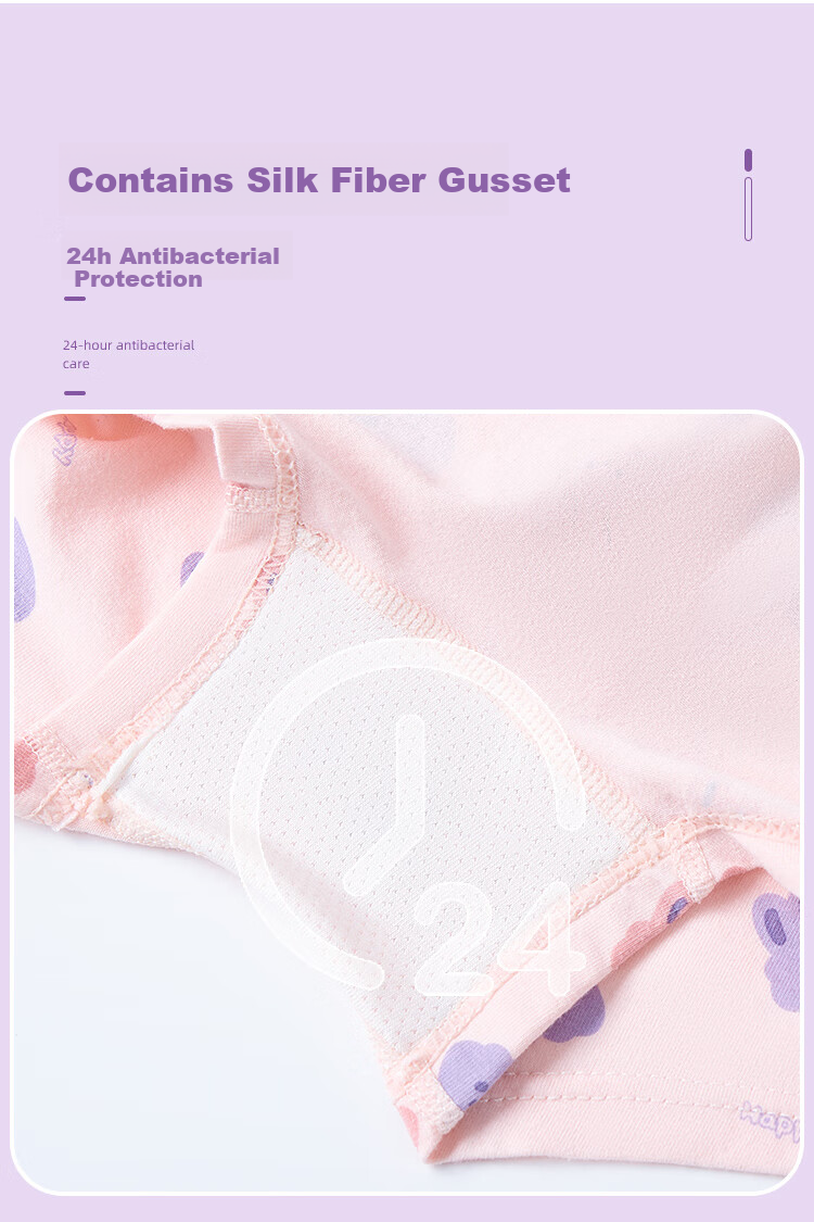 LangSha Kids Girls Underwear Antibacterial Boxer Briefs for Children Ages 7A, 6-Pack 4