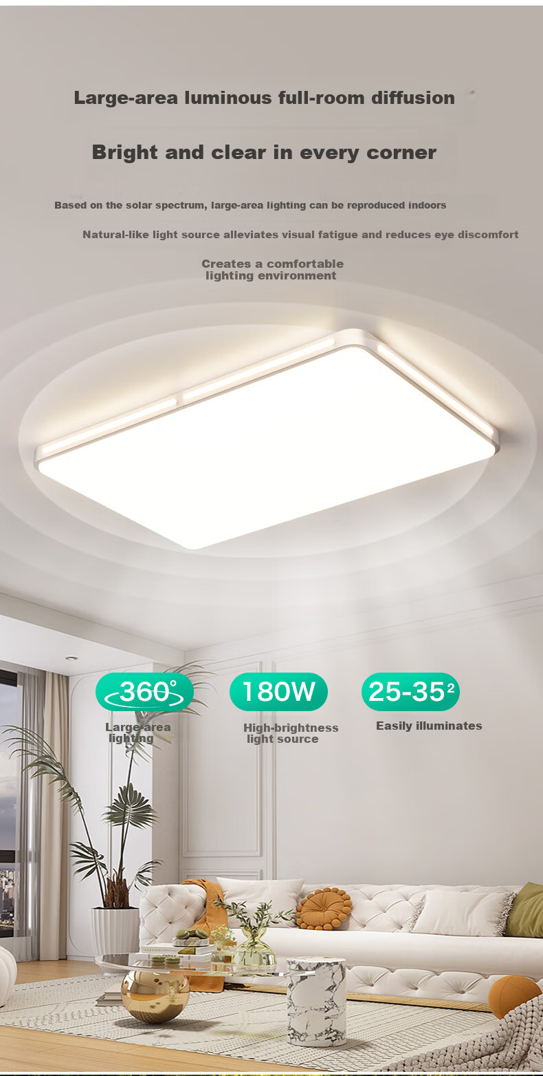 MICOE Pure Eye Protection Modern Minimalist Bedroom Ceiling Light Dining Room Light Zhongshan Lighting Luxury Shadow Series 10