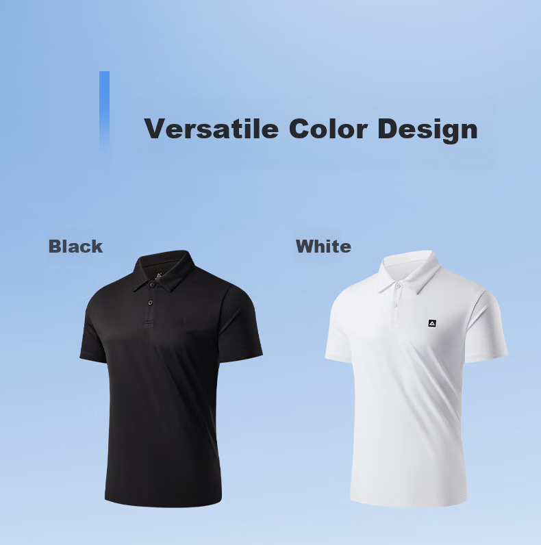 PEAK Polo Shirt for Men, Summer New Style, Sports Fitness Business Top, Breathable Casual T-Shirt, Loose Short Sleeve DF652241 45