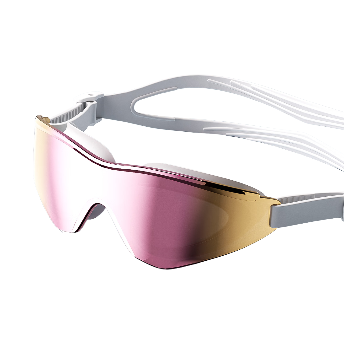 ANTA Water Eye Anti-Fog Prescription Professional Racing Swimming Goggles Large Frame Coated Pink