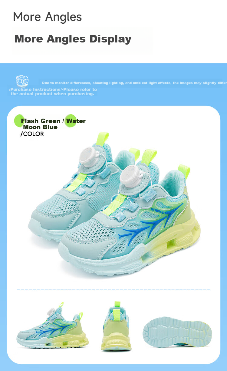 BOBDOG Girls' Mesh Kids' Sports Shoes Breathable Casual Summer Running Shoes 103562014 Pink Purple/White Size 36 6