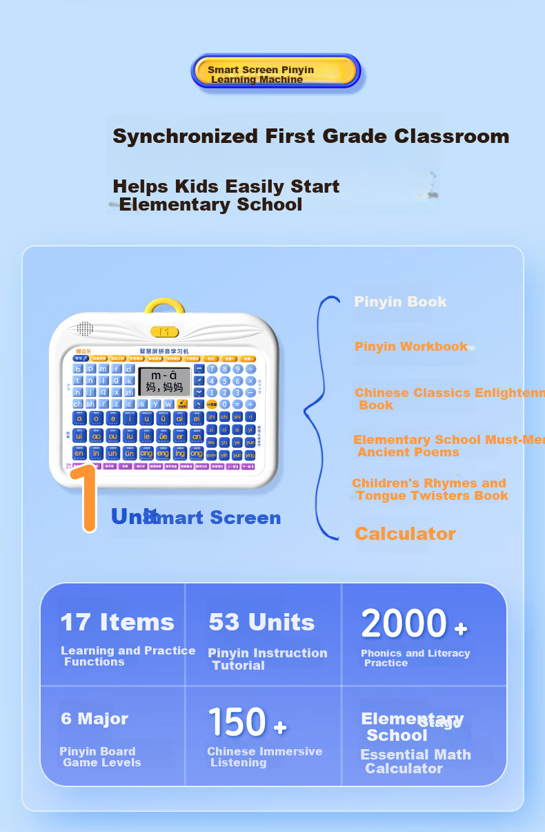 MAOBEILE Children's Literacy and Pinyin Learning Machine Phonics Training Device Early Education Reading Pen Toy Birthday Gift 3