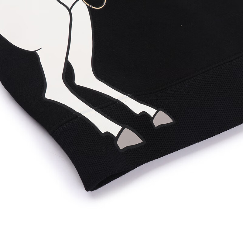 【巴宝莉女童卫衣】burberry 博柏利 奢侈品童装 女童黑色混纺独角兽