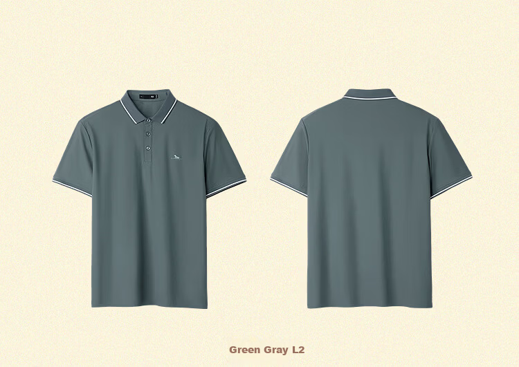 HLA Short-Sleeve Polo Shirt for Men, New Year of The Tiger Design, Dunhuang Non-Iron Short Sleeve, Summer Father's Day Gift 9