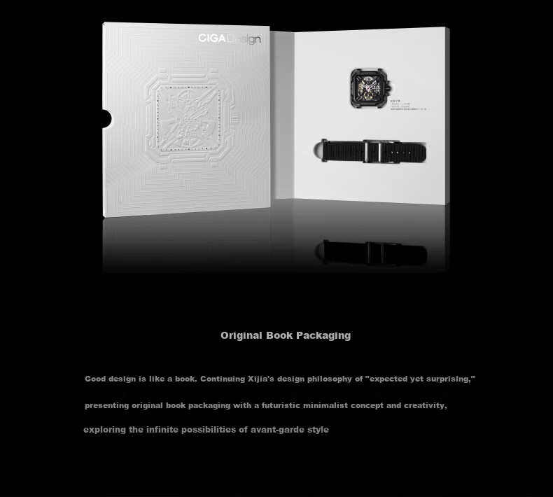 CIGA Design X Series Matrix Full Skeleton Mechanical Watch Fashion Trendy Timepiece Christmas Gift 14