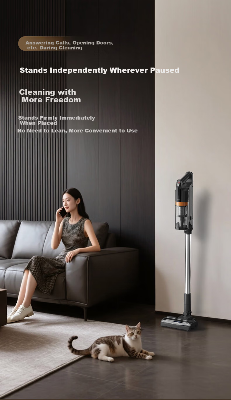 Haier Vacuum Cleaner with Self-Dust Collection Base HF3 Home Handheld Wireless High Suction Dust Collector Green Light Mite Removal Hair Anti-Tangle Holiday Gift HSC-SA301D 20