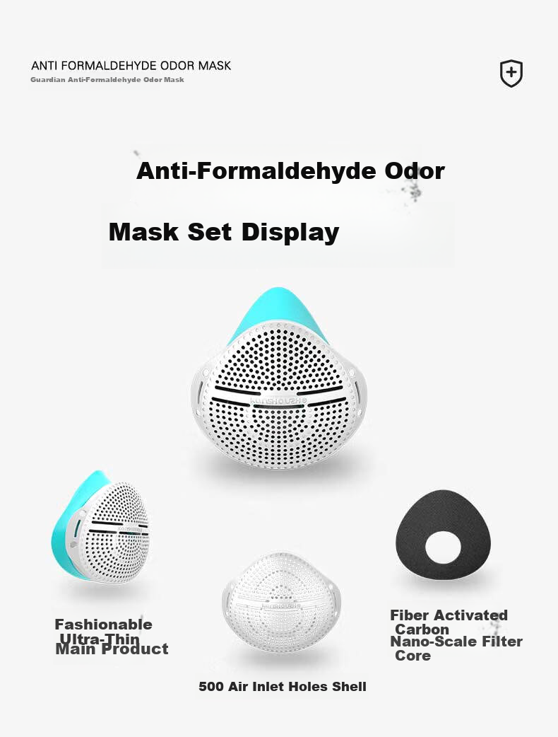 Guardian Quantum Formaldehyde-Proof Silicone Protective Mask Dustproof Anti-Haze Industrial Protective Grinding Renovation Mining Woodworking Mask with 5 Replacement Filters 3