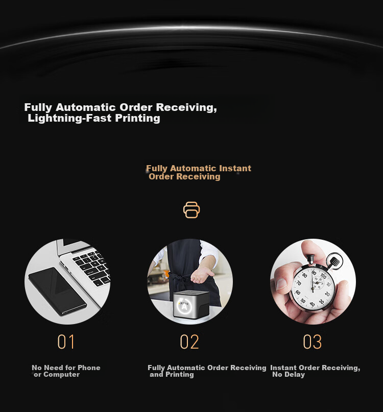 Meituan Waimai MT5C-AWE Automatic Order Printer with Auto Paper Cutting Wireless WiFi+4G+Ethernet Pharmacy Restaurant Ele.me JD Cloud Printer with Voice Broadcast 8