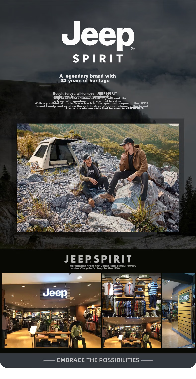 JEEP SPIRIT Heavyweight Thickened Crew Neck Sweater Men Winter Warm Soft Knit Casual Durable Premium Innerwear 1