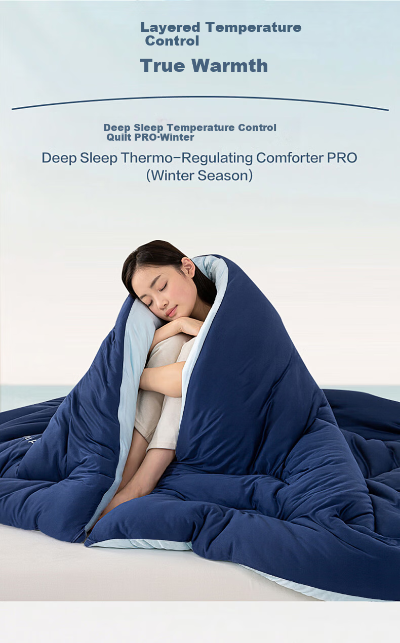 Grace Autumn Winter All-Season Single Student Dormitory Quilt 8lbs 200x230cm Deep Sleep Blue 1