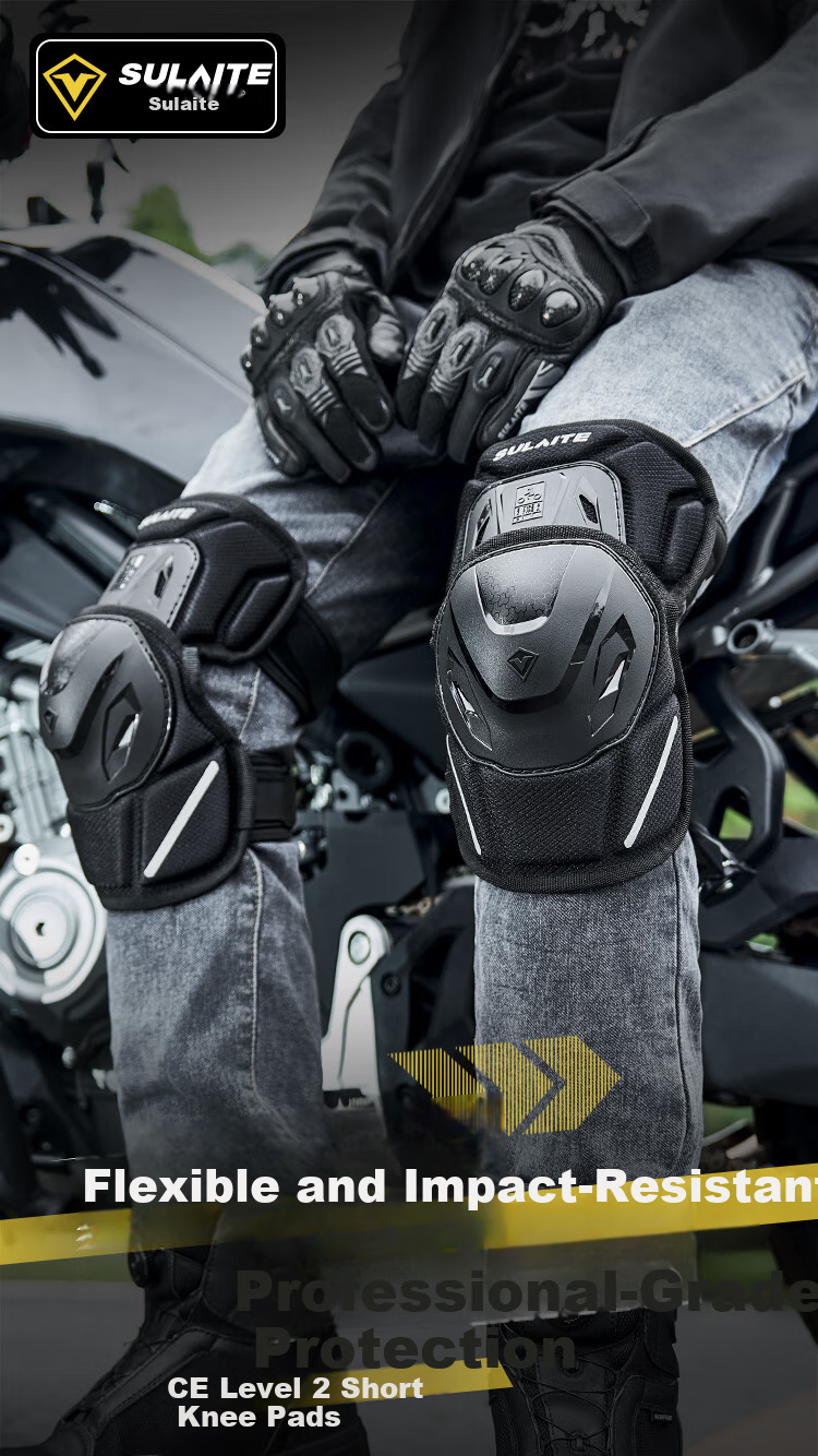 SULAITE Motorcycle Knee Pads CE Level 2 Protective Gear Four-Season Riding Armor Motorbike Safety Equipment 1