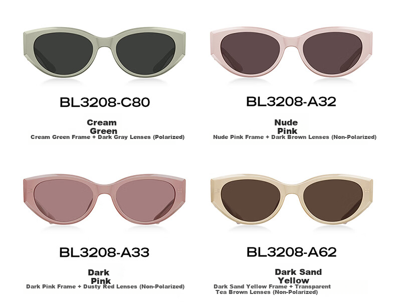 BOLON Bolon Eyewear 2026 Cat Eye Polarized Sunglasses Unisex Driving Sunglasses BL3308C20 14