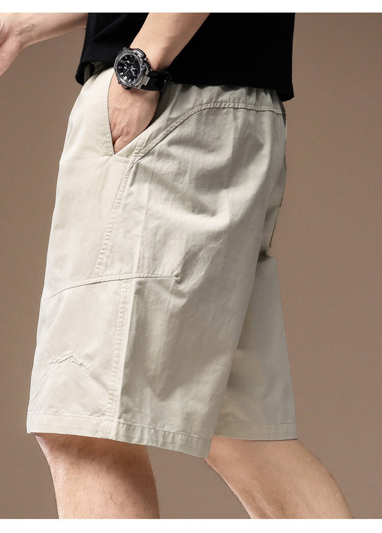 JEEP Men's Summer Cotton Thin Casual Shorts Workwear Five-Point Pants Off-White 3XL 11