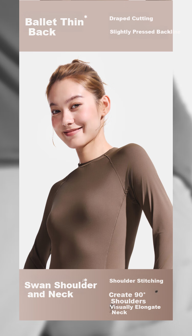 Beneunder Women's Sports Sun Protection Jacket Long Sleeve Quick-Dry Breathable Base Layer Shaping Top HE018 Burgundy Purple XL 11