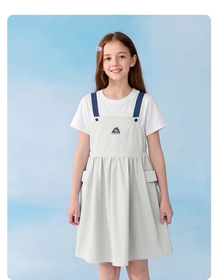 Balabala Girls Dress Children's Summer Quick-Dry Workwear Dress 2025 Large Kids [Mall Same Style] 202225111051 15