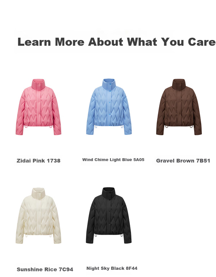 BOSIDENG Women's Spring and Autumn 90% Down Lightweight Stand Collar Slim Fit Short Casual Versatile Jacket 17