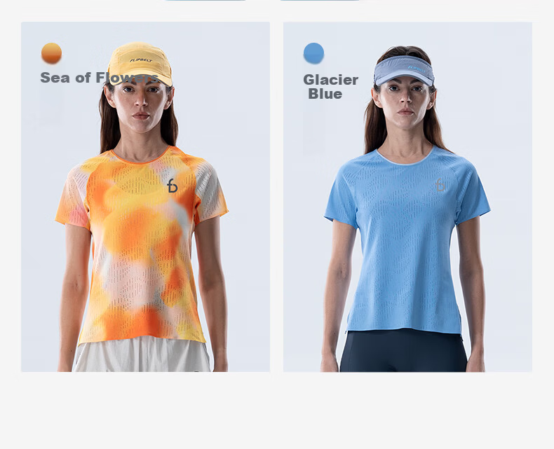 Feibit [Wind Tunnel Short Sleeve 4.0] Quick-Dry Breathable Marathon Training T-Shirt Frost Blue L 7