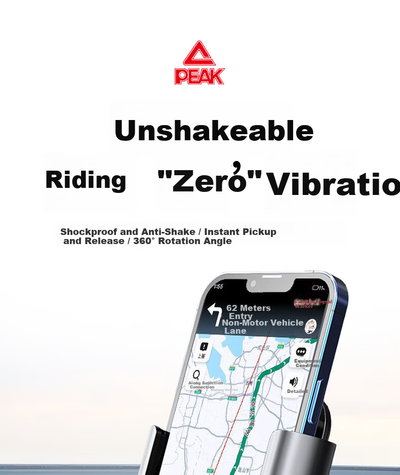 Peak Electric Vehicle Phone Holder Bicycle Motorcycle Express Quick Lock Mount Road Cycling Gear Rearview Mirror Style 1