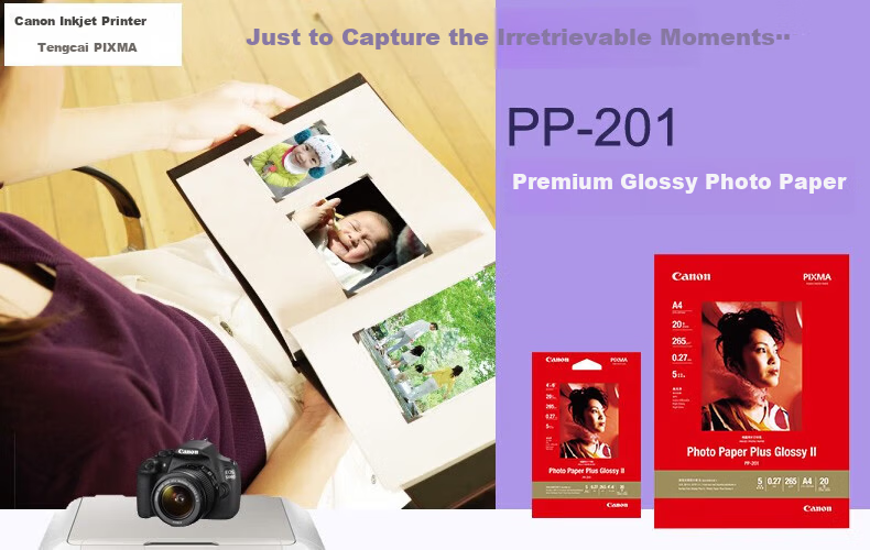 Canon PP-201 Original Photo Paper Premium Glossy Photo Paper High-Quality Professional Photo Paper Canon PP-201 4×6 (6 Inch 20 Sheets) 1