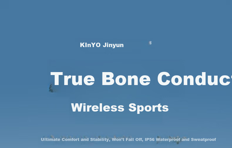 KINYO Sports Bone Conduction Open Bluetooth Earphones Comfortable Non-In-Ear Ear-Hook Design Long Battery Life Sweatproof Waterproof for Cycling Outdoor Sports 9