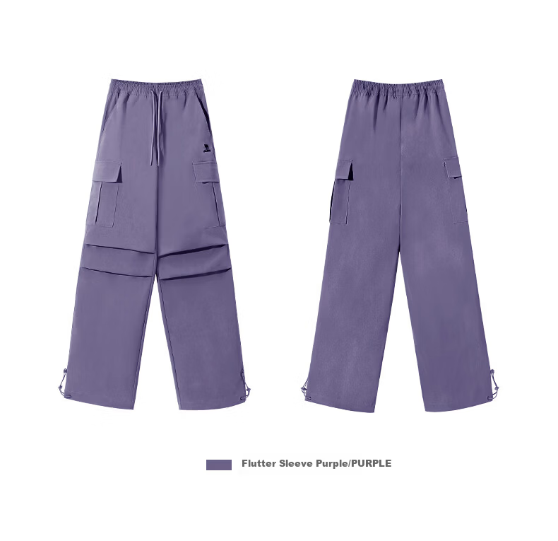 CAMEL Women's Straight-Leg Woven Workwear Waterproof Paratrooper Pants C24CA6L6619A Wushan Gray M 3
