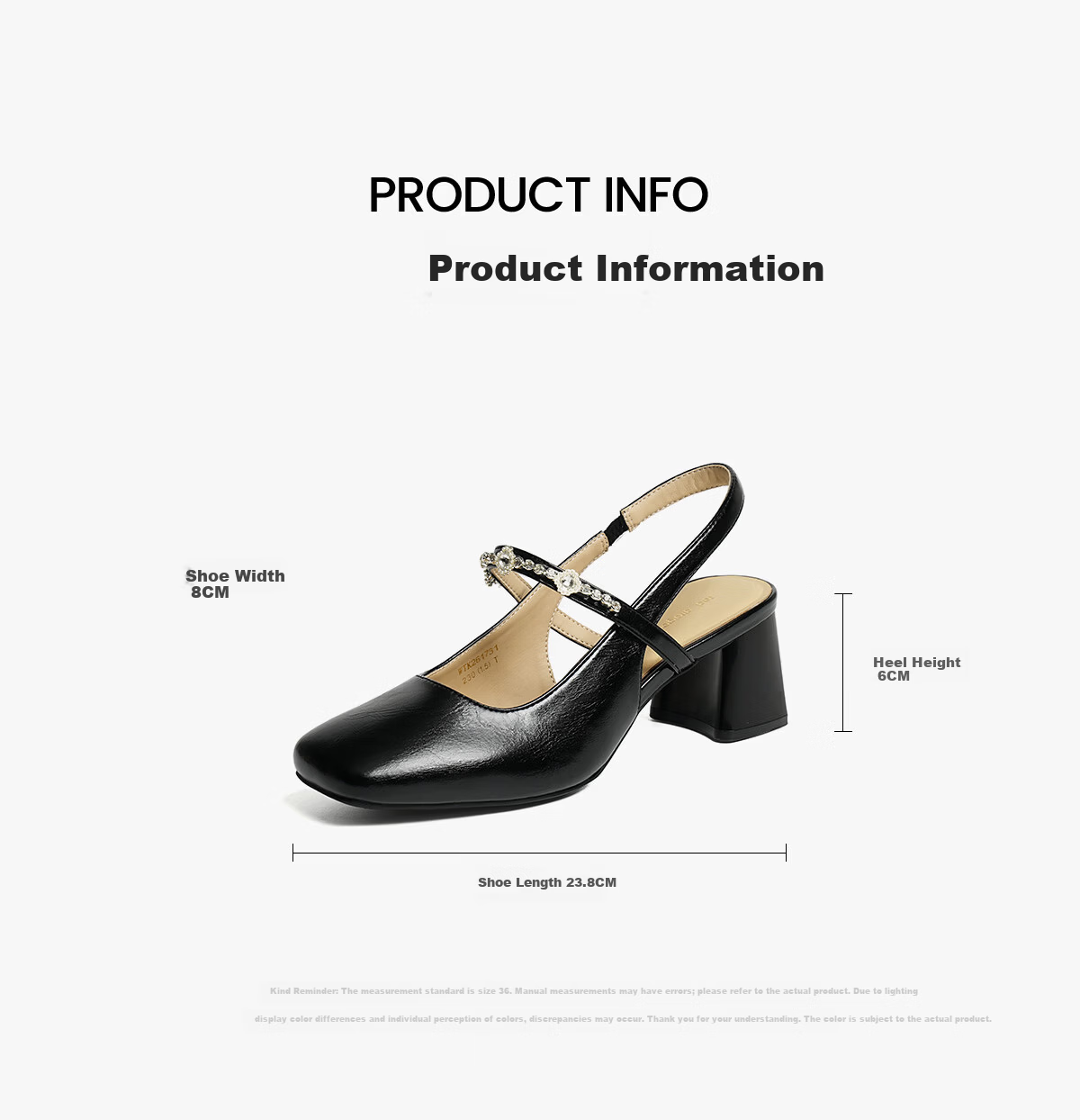 Red Dragonfly Mary Jane 26 Summer Women's Shoes French Square Toe Chunky Heel Hollow High Heel Sandals Black WTK26173 Size 34 8