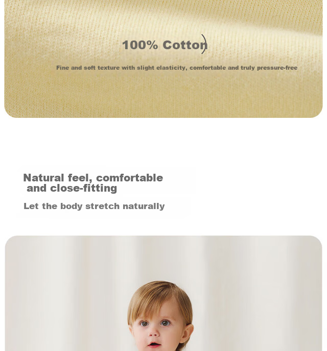 TONGTAI Baby Romper Spring and Autumn Pure Cotton Newborn Outing Lapel Jumpsuit Yellow 59cm 8