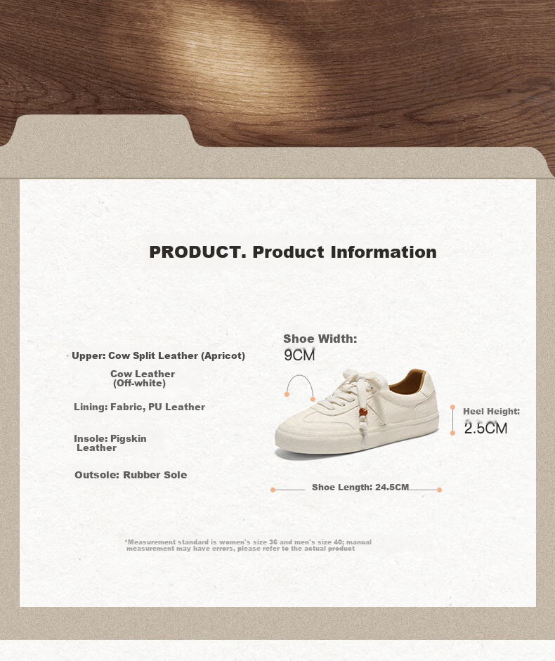 SENDA Women's Training Shoes 2026 Spring New Solid Color Classic Casual White Sneakers ZTK17AM6 Apricot Size 35 2