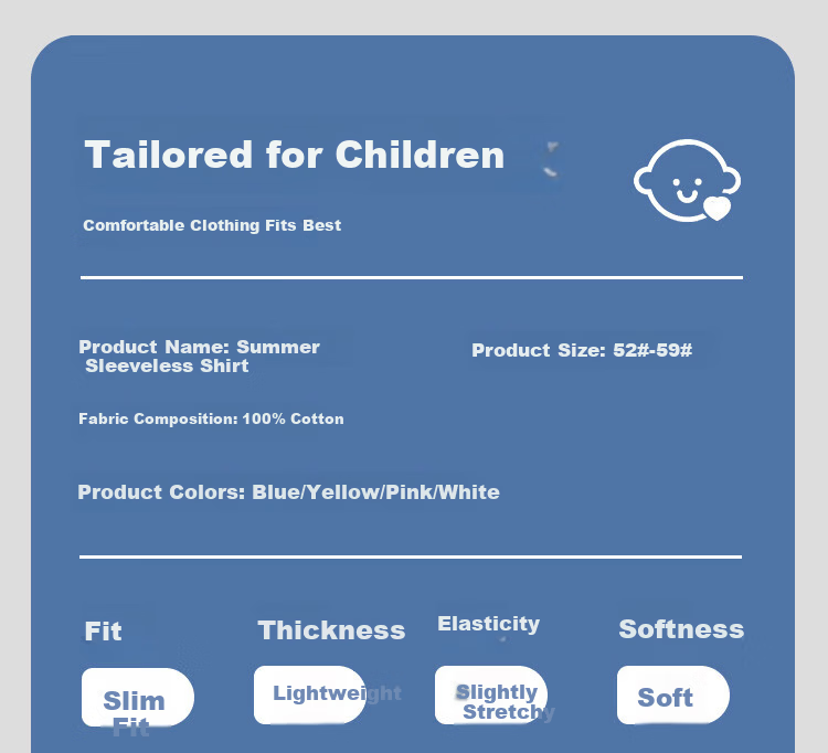 JOYNCLEON Newborn Baby Sleeveless Shirt Spring Summer Class A Pure Cotton Top Infant Baby Base Layer Jyf210742 19