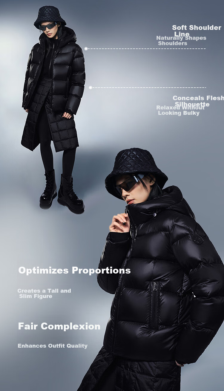 BOSIDENG Puff High-Fill 90% Goose Down Short Hooded Loose Warm Jacket for Men and Women Couples 3