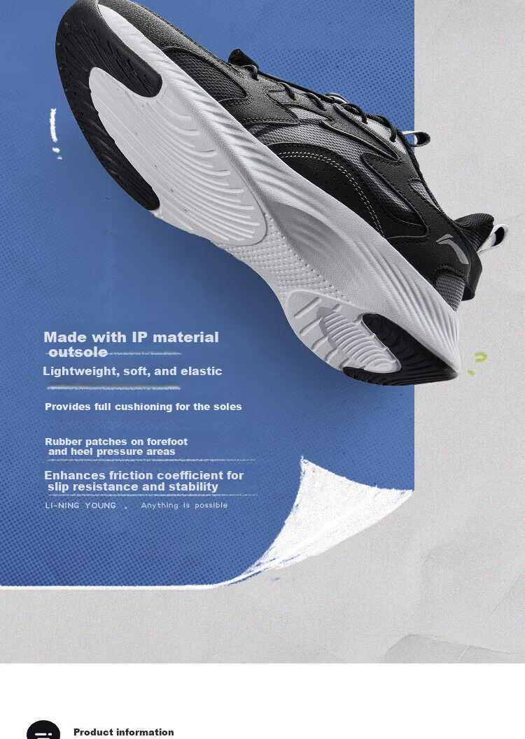 LI-NING Kids Lingyue Running Shoes Boys Girls Summer Breathable Shock Absorption Rebound Soft Lightweight Sports Shoes 6