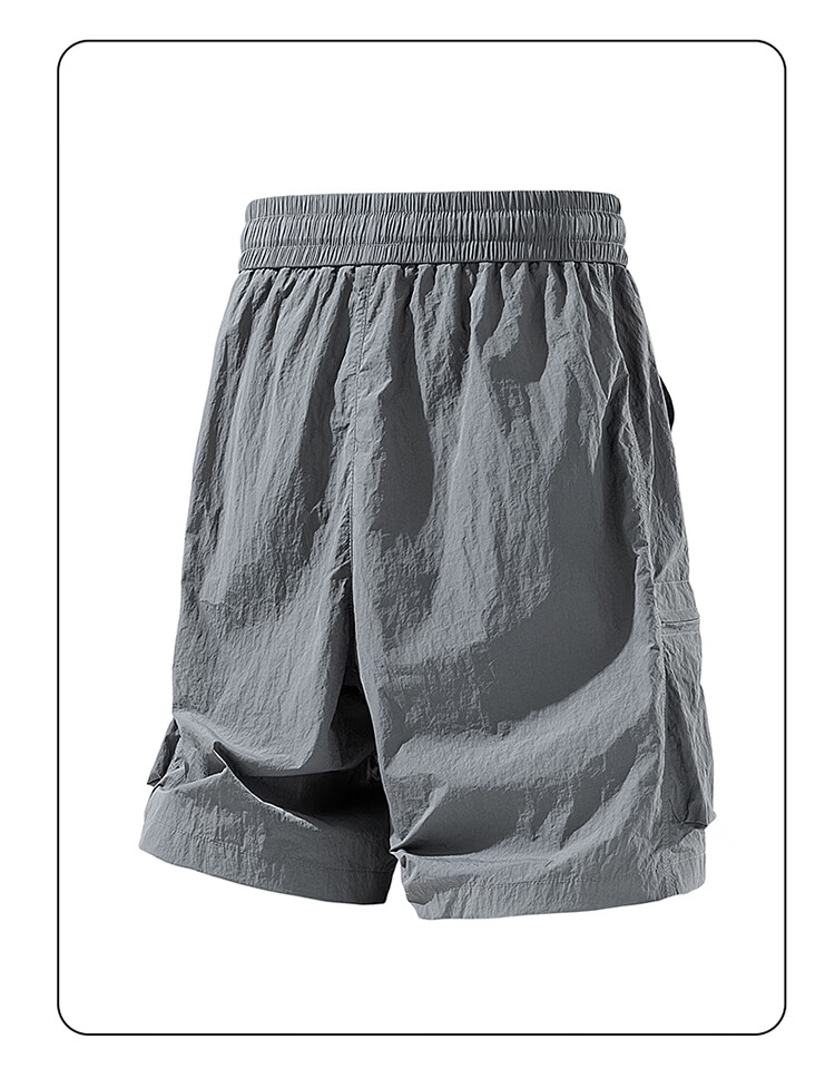 Dingfengbaoluo Men's Ice Silk Summer Sun Protection Workwear Loose Breathable Quick-Dry Sports Shorts LKD02 Black 3XL 14