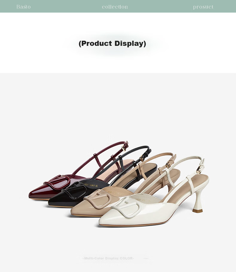 Basto 25 Summer Fashion Trendy Stiletto Pointed Toe Women's Sandals F6031BH5 Pink Size 38 6