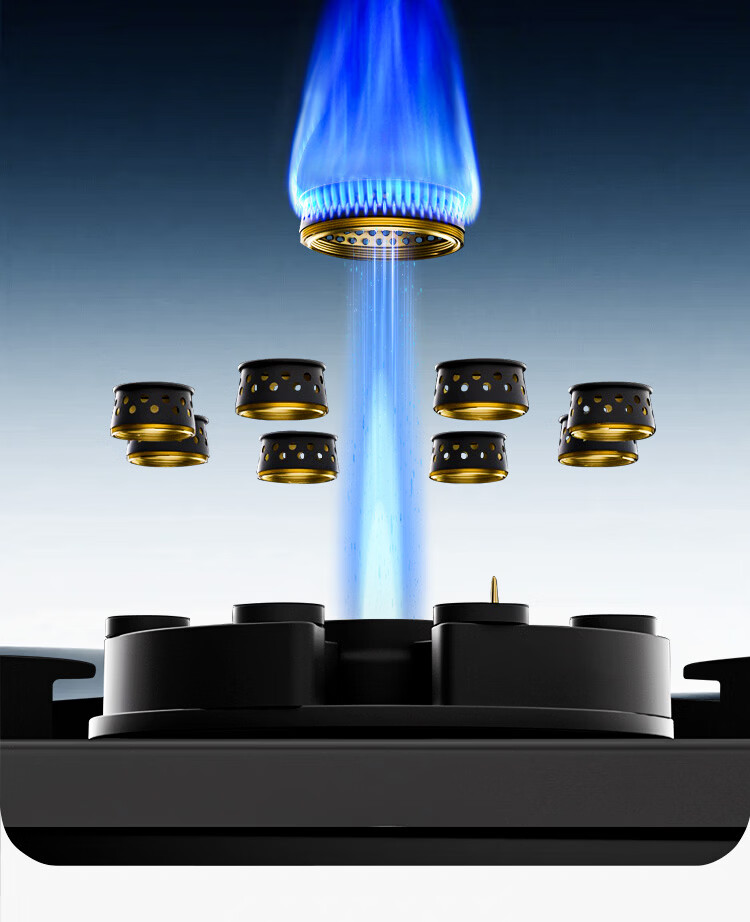 Canbo Natural Gas Stove Tabletop Double Burner 5.2KW High Power Nine-Chamber Copper Flame Cap Removable Burner Household Energy-Saving Explosion-Proof Durable Kitchen High Flame Stove TI25H 11