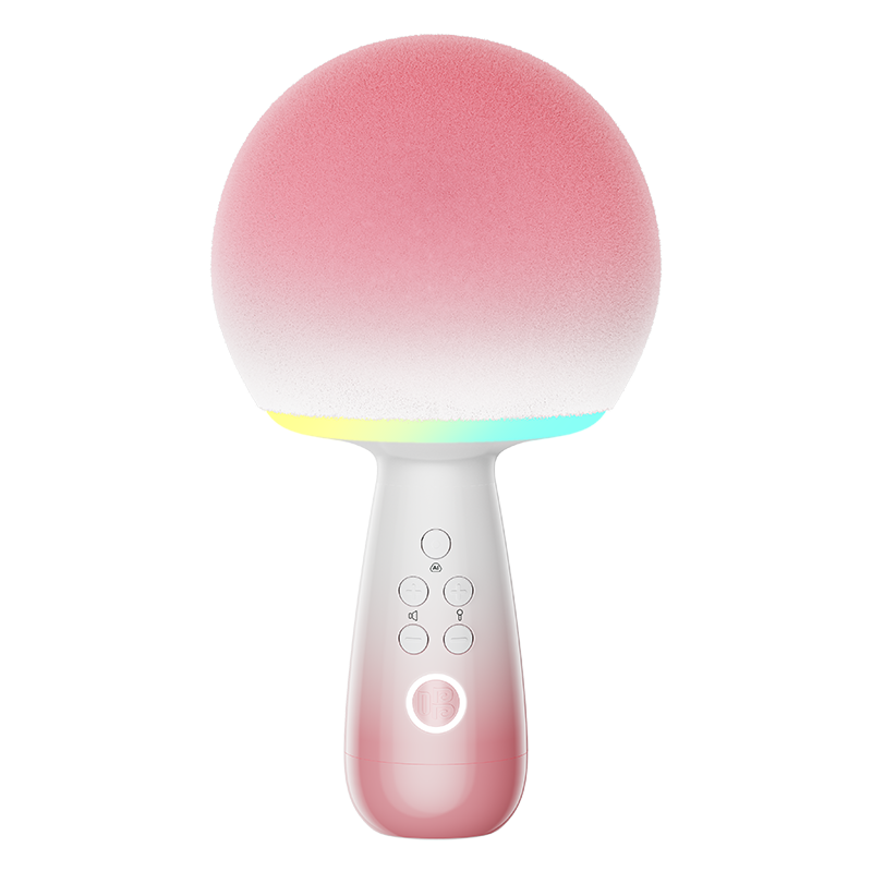 Changba G2504B Planet Microphone Karaoke Wireless Bluetooth Speaker with Built-In Sound Card, All-In Home Singing Device, Birthday Gift, Luo Shen Pink