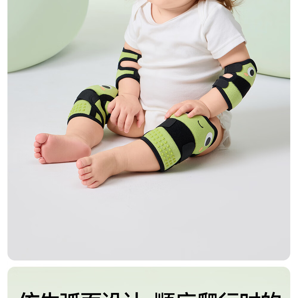 Betis Baby Crawling Knee Pads Summer Breathable Anti-Slip Adjustable Toddler Knee Protectors Fall Prevention Set 20