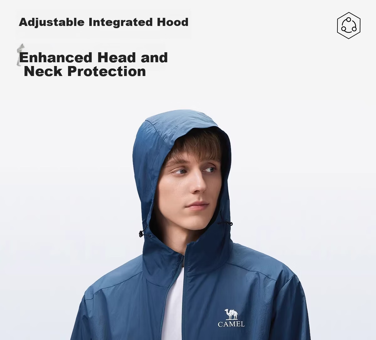 CAMEL Outdoor Original Yarn Sun Protection Jacket 2026 Spring Summer New Unisex UPF1000 Cooling Water-Repellent Sports Jacket O013 18