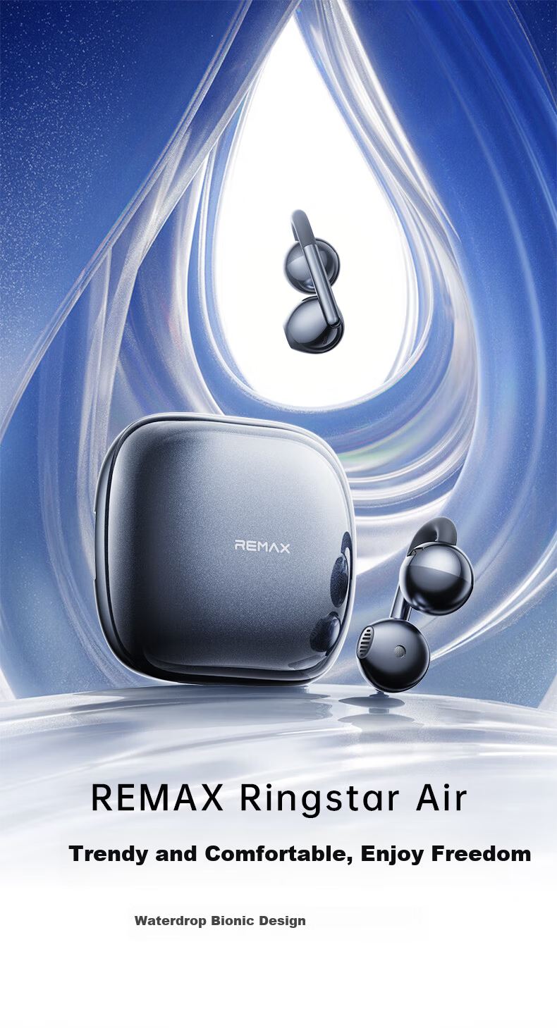 REMAX Ruiliang 2026 Latest Berlin Sound Bluetooth Clip-On Bone Conduction Sports Earphones In-Ear Free Noise Cancelling OWS-15 Valentine's Day New Year Gift 4