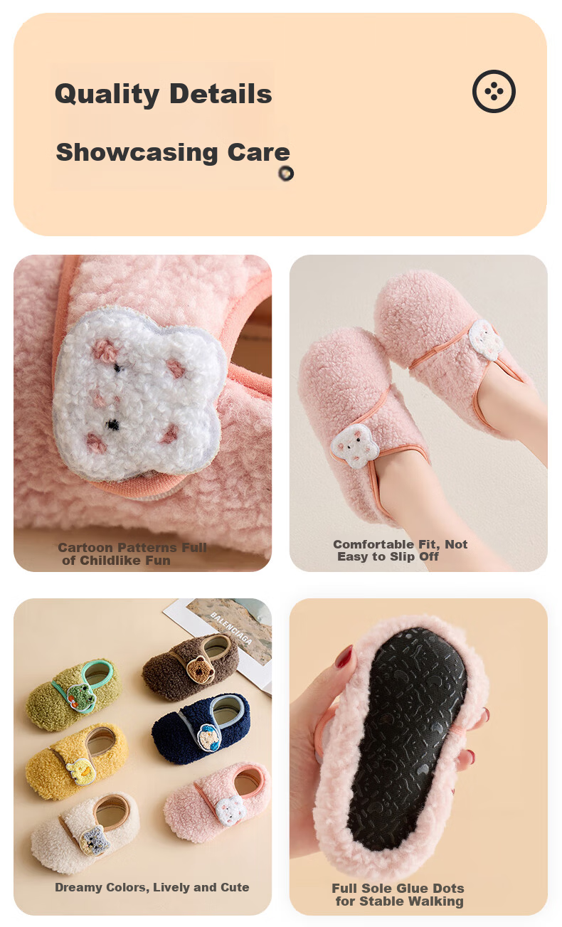 Babyprints Baby Floor Socks Autumn Winter Toddler Walking Socks Set Thickened Warm Soft Sole Indoor Shoes Socks Gray Monkey XS 13